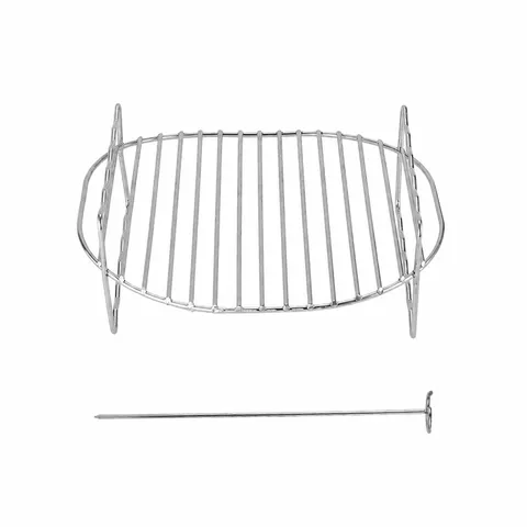 Rejilla de Parrilla de Acero Inoxidable para Freidora de Aire Rejilla de Vapor Cuadrada Soporte de Malla de Alambre para BBQ con Pinchos Accesorio de Cocina
