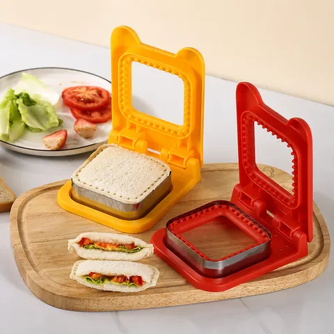 Molde de Sándwich de Acero Inoxidable Cortador de Prensa de Pan Lindo Dibujo Animado Toast Sandwich Maker Herramienta de Cocina
