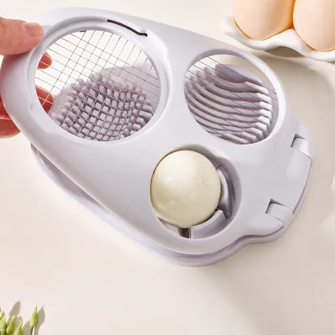 Multi Functional Egg Slicer 3 In 1 Stainless Steel Cutting Wire Kitchen Gadget For Hard Boiled Eggs