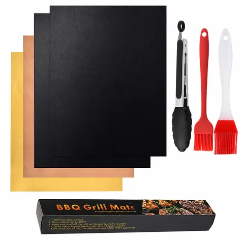 Alfombrilla Antiadherente para Barbacoa Reutilizable de Fibra de Vidrio Teflon Alfombrilla para Hornear Resistente al Calor para Horno