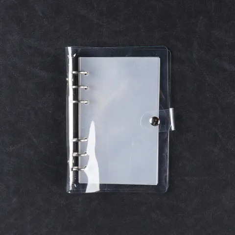 A6 Transparente Bolsillo para Tarjetas de Hojas Sueltas Recambio de Carpeta PP Tarjetero