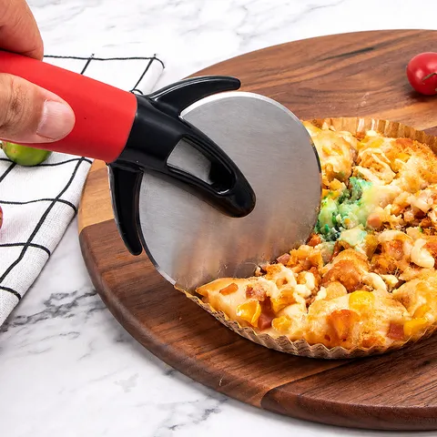 Tagliapizza in Acciaio Inossidabile Con Manico Ergonomico in Plastica Lama Affilata Utensile da Cucina