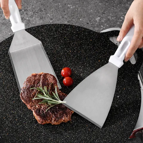 Stainless Steel Kitchen Spatula Steak Turner Teppanyaki Pancake Pizza Transfer Shovel Baking Cookware Gadget