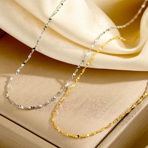 Echte 925 Sterlingsilber Sternenhimmel Halskette Für Damen Glänzende Echtgold Vergoldete Minimale Choker Gliederkette Alltägliche Vielseitige Feine Kette Schmuck Geschenk