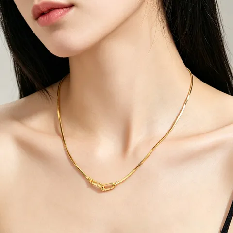 S925 Sterlingsilber Quadratische Schlangenkette Halskette Mit Verstellbarem Universalverschluss Italienische Handwerkskunst Quadratische Halsketten Für Damen Herren