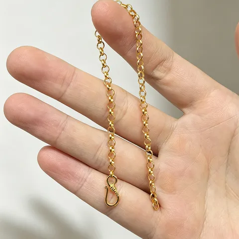 S925 Sterlingsilber O-Kette Gliederarmband Für Damen Minimalistisch Mode Geometrisch Vielseitig Echtgold-Galvanisiert Handschmuck Einfach Ins-Stil Silberarmband Geschenk