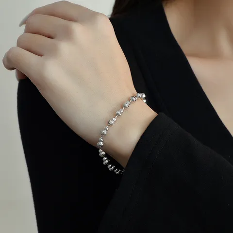 925 Sterling Silber Funkelndes Flaschenkürbis Charm Armband Unisex Vintage Schmuck Glänzende Kette Armband Für Damen Herren Geschenk