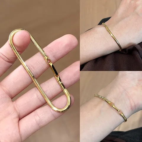 Italian Craft 925 Sterling Silver Smooth Soft Snake Bone Chain Bracelet Adjustable Universal Buckle Sleek Metal Strand Wristlet Gift For Women Men