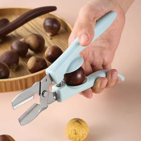 Multi-Functional Chestnut Clip Stainless Steel Chestnut Opener Nutcracker Walnut Sheller Heavy Duty Kitchen Tool