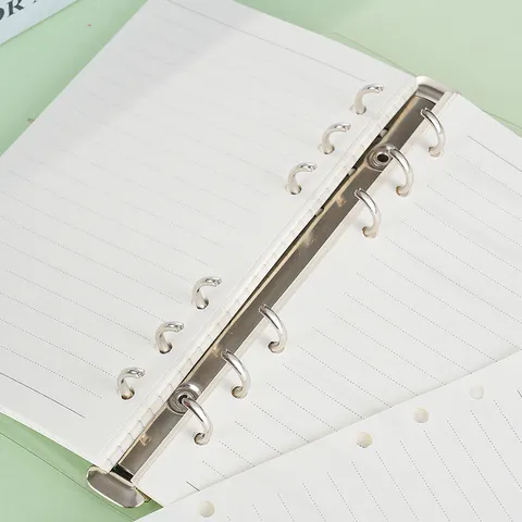 Transparent PVC Loose Leaf Binder Cover Side Insert Divider Handmade Notebook Inner Page Storage Clip Organizer