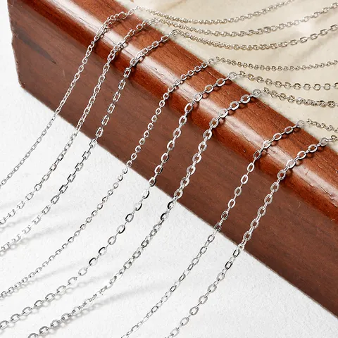 Collana a Catena a Croce in Argento Sterling S999 Placcato Platino Oro Catena a O Girocollo per Donna Gioielli Semplici Accessori Regalo