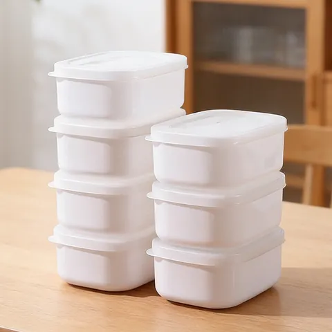 Conteneur de Stockage de Nourriture en Plastique Boîte de Portion de Riz et de Céréales Organisateur de Cuisine de Réfrigérateur Boîte Scellée