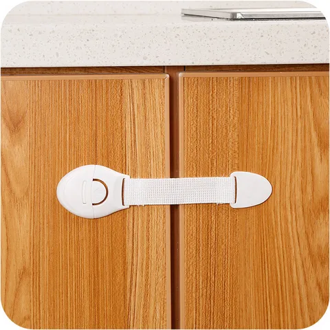 Child Safety Lock Cabinet Refrigerator Door Anti-Pinch Plastic Strap Adjustable Protection Baby Safety Guard