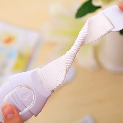 Child Safety Lock Cabinet Refrigerator Door Anti-Pinch Plastic Strap Adjustable Protection Baby Safety Guard