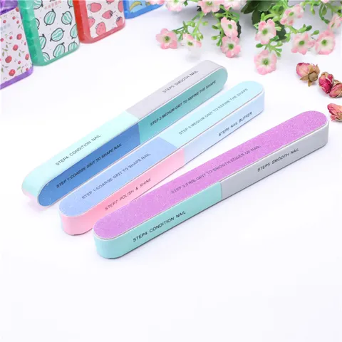 Lima per Unghie Multilato Professionale e Buffer Spugna Carta Vetrata Strumento per Manicure Modellatura e Lucidatura