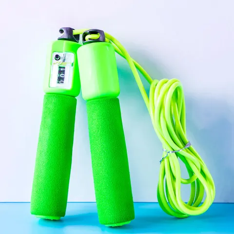 Schüler Zählspringseil Mit Schwammgriff Verstellbares PVC Springseil Für Sport Training Übung Fitness
