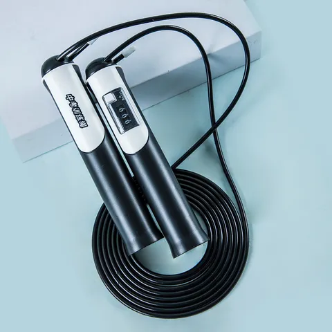 Beschwertes Stahlseil Springseil Mit Mechanischem Zähler Einstellbare Länge Fitness Springseil Für Schülertraining Sport