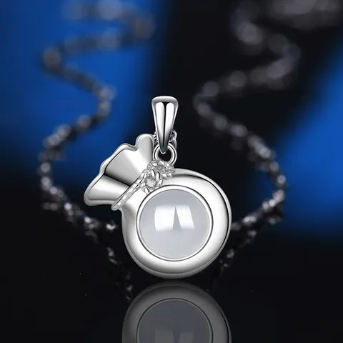 Vintage 925 Sterling Silver Lucky Bag Pendant Without Chain Elegant Women Jewelry Gift