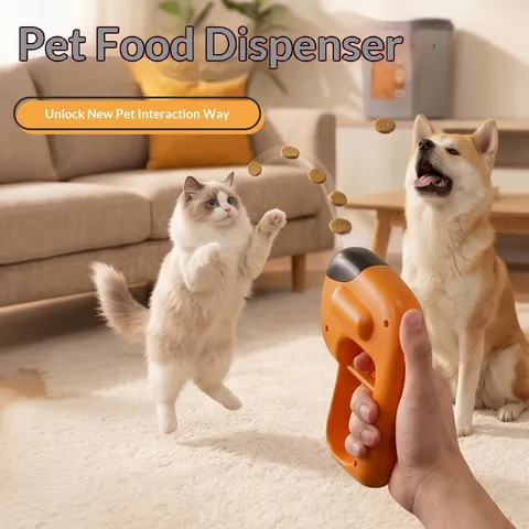 Pet Snack Launcher Interactive Training Toy Plastic Portable Feeder Slow Feeder Puzzle Toy For Cats And Dogs