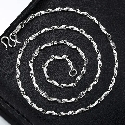 925 Sterling Silber Halskette Für Herren Damen Edel Modisch Barrenkette Einfach Silberkette Solide Gliederkette Schmuck Geschenk