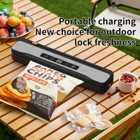 Portable USB Rechargeable Vacuum Sealer Machine Kitchen Food Saver Sealer With Cutter And Vacuum Bags Household Appliance