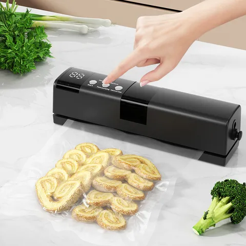 Wireless Portable Vacuum Sealer Machine Automatic Dry Wet Food Sealer Household Food Saver Packaging Machine with Bags