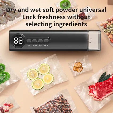 Wireless Automatic Portable Vacuum Sealer Machine Rechargeable Food Saver For Kitchen Home Food Packaging Sealing