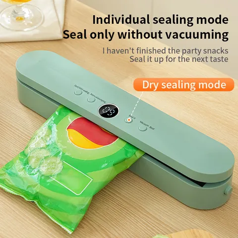 Household Automatic Vacuum Food Sealer Machine Portable Rechargeable Electric Food Saver Sealer For Vegetables And Meat