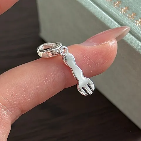 925 Sterlingsilber Retro Gabel Und Messer Anhänger Nischendesign Koreanischer Stil Kleiner Besteckanhänger Nur Für Damen Schmuck Geschenk