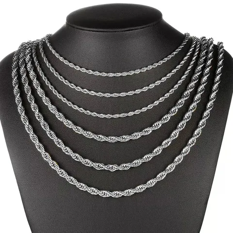 Italienische Schwere 925 Sterlingsilber Kordelkette Halskette Vintage Minimalistisch Karabinerverschluss Kette Halsketten Choker Feinschmuck Geschenk Unisex