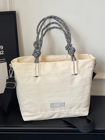 Sac Cabag Grande Capacité Décontracté pour Femmes Mode Sac à Main en Toile Léger Simple Commuter Épaule Bandoulière