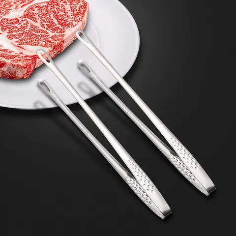 Pince à Barbecue Coréenne en Acier Inoxydable Pince à Aliments de Cuisine Pince à Steak Pain Ustensiles de Cuisine