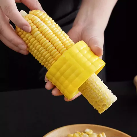 Stainless Steel And Plastic Manual Corn Thresher Kernel Remover Kitchen Gadget Corn Stripper Peeler
