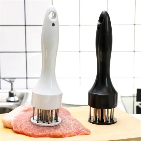 Stainless Steel Meat Tenderizer Kitchen Steak Mallet With Ergonomic Plastic Handle And Dense Needle Design For Cooking