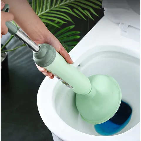 Heavy Duty Toilet Plunger Vacuum Air Pressure Drain Unclogger Tool For Bathroom Kitchen Sink Plastic Pump Cleaner