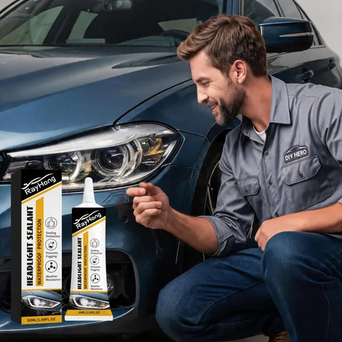 RayHong Sellador de Faros de Coche Pegamento de Reparación Impermeable Antivaho Antipolvo Restaurador Mantenimiento de Automóviles