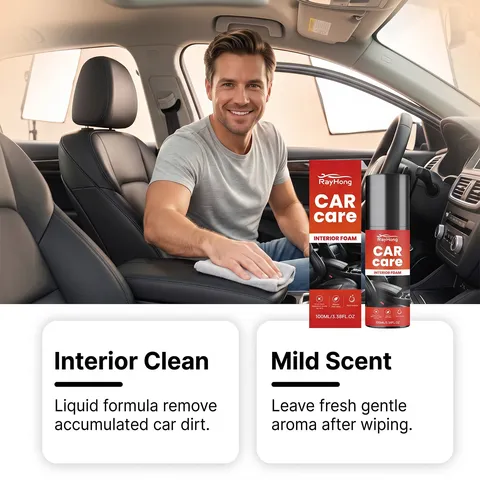 Car Interior Cleaning Foam Spray Multi Purpose Deep Cleaning Protector For Leather Fabric Plastic Car Care