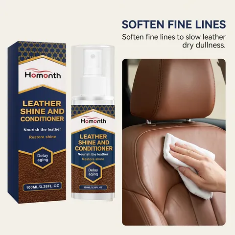 Car Leather Cleaner And Conditioner Spray Automotive Interior Seat Care Cleaning Polish Liquid Restorer