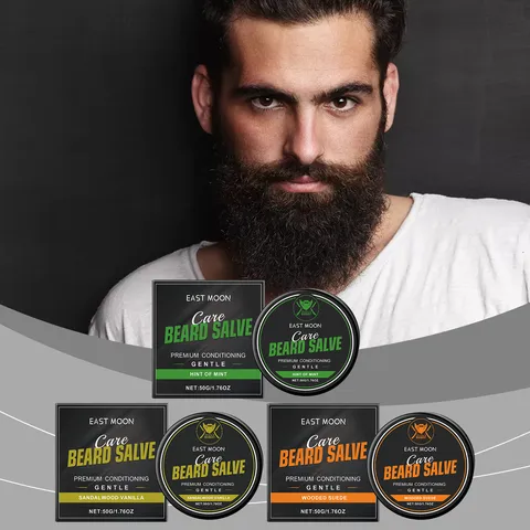Bálsamo para Barba de Hombre Mantequilla Acondicionadora Extractos de Plantas Naturales Hidratante Suavizante Crema