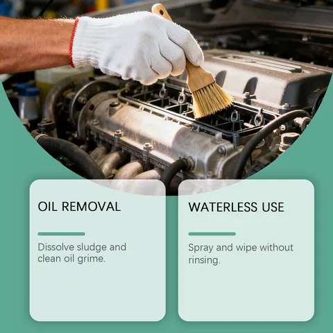 Nettoyant Dégraissant pour Moteur de Voiture Éliminateur de Tâches d'Huile Lourdes Spray de Détail Automobile