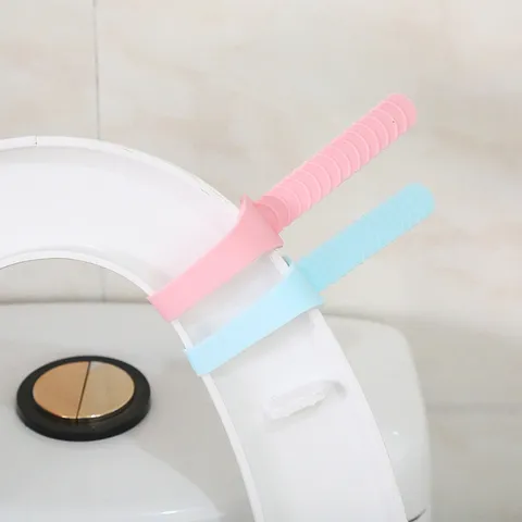 Levantador de Tapa de Inodoro de Silicona Portátil Levantador de Cubierta Antisuave Asa de Asiento de Inodoro Sanitaria Accesorios de Baño