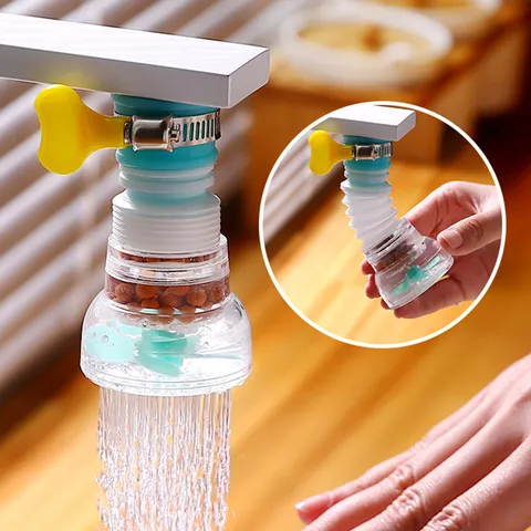 Kitchen Faucet Extender 360 Degree Rotatable Anti-Splash Filter Sprayer Telescopic Water Saving Tap Nozzle Bathroom Sink Accessories
