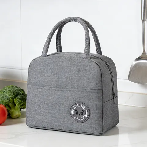 Portable Insulated Lunch Bag Oxford Cloth Thermal Cooler Tote Bag Waterproof Bento Box Pouch For Work School Picnic Outdoor Travel