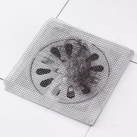 Disposable Self Adhesive Floor Drain Sticker Anti Clogging Hair Filter Mesh for Kitchen Bathroom Sink Strainer Mat