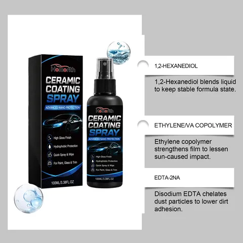 Automotive Nano Keramikbeschichtung Spray Autolack Pflege Hydrophober Glanz Schutz Detaillierungsflüssigkeit