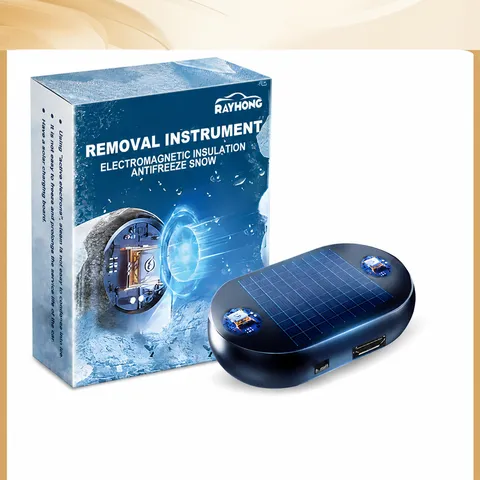 Portable Car Anti Freeze Snow Removal Instrument Solar Charging Electromagnetic Deicing Tool Windshield Defroster