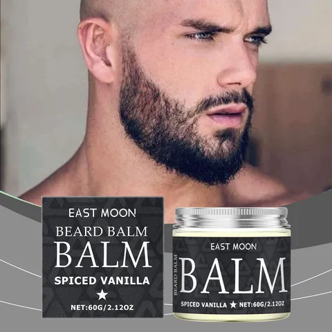 East Moon Spiced Vanilla Beard Balm For Men Organic Moisturizing And Conditioning Natural Styling Grooming Wax