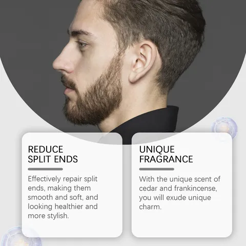 Men Cedarwood Beard Care Essential Oil Nourishing Hydrating Smoothing Beard Oil Facial Hair Grooming Treatment
