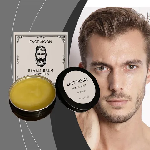 Men Beard Balm Organic Natural Moisturizing Beard Grooming Wax Non Greasy Aftershave Cream Beard Care Styling Product