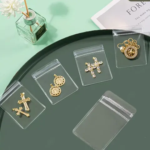 Transparent PVC Resealable Jewelry Storage Bags Clear Plastic Ziplock Bags For Necklace Ring Earring Bracelet Packaging